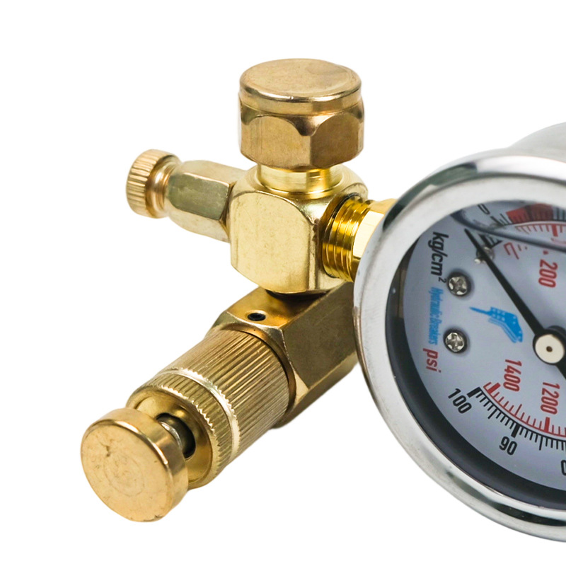 Gun head nitrogen pressure inflatable gauge hydraulic pressure gauge excavator water Mountain engineer ancient river breaking hammer nitrogen meter box