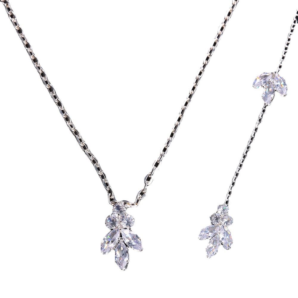 European and American Fashion New Sexy Back Chain Body Chain bridal Jewelry Light Luxury Simple Leaf Necklace bridal