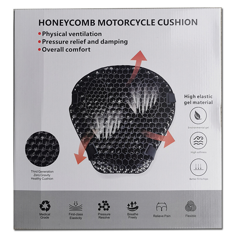 Shock-Absorbing Motorcycle Seat Cushion Cover, Ready-Made Seat Bag, Sun Protection Electric Vehicle Seat Cushion, Harley Motorcycle Accessories Cross-Border