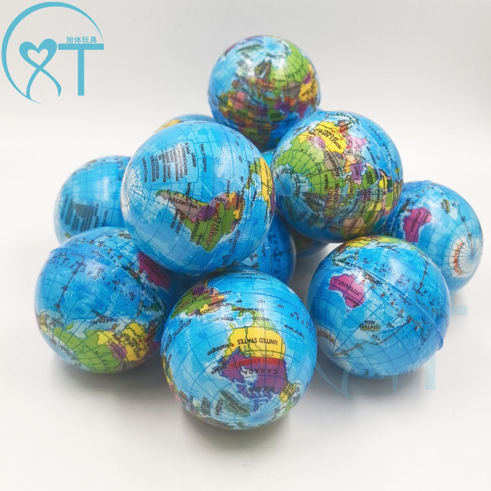 Cross-border manufacturers children's sports toys pressure ball pu foam sponge elastic ball 6.3cmPU globe vent