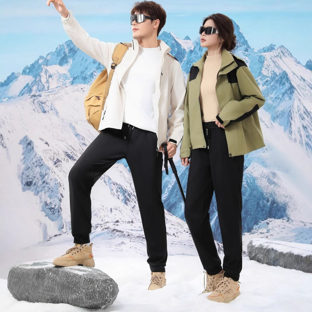 Черные утепленные брюки для мужчин осень-зима, ветронепроницаемые, теплые, классические, с завязками, повседневные