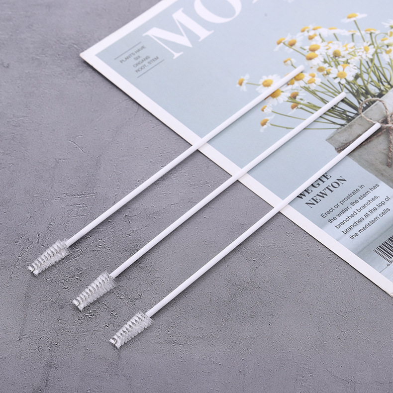 Separate packaging straw brush baby bottle straw spiral brush baby bottle accessories plastic cleaning brush nylon soft brush