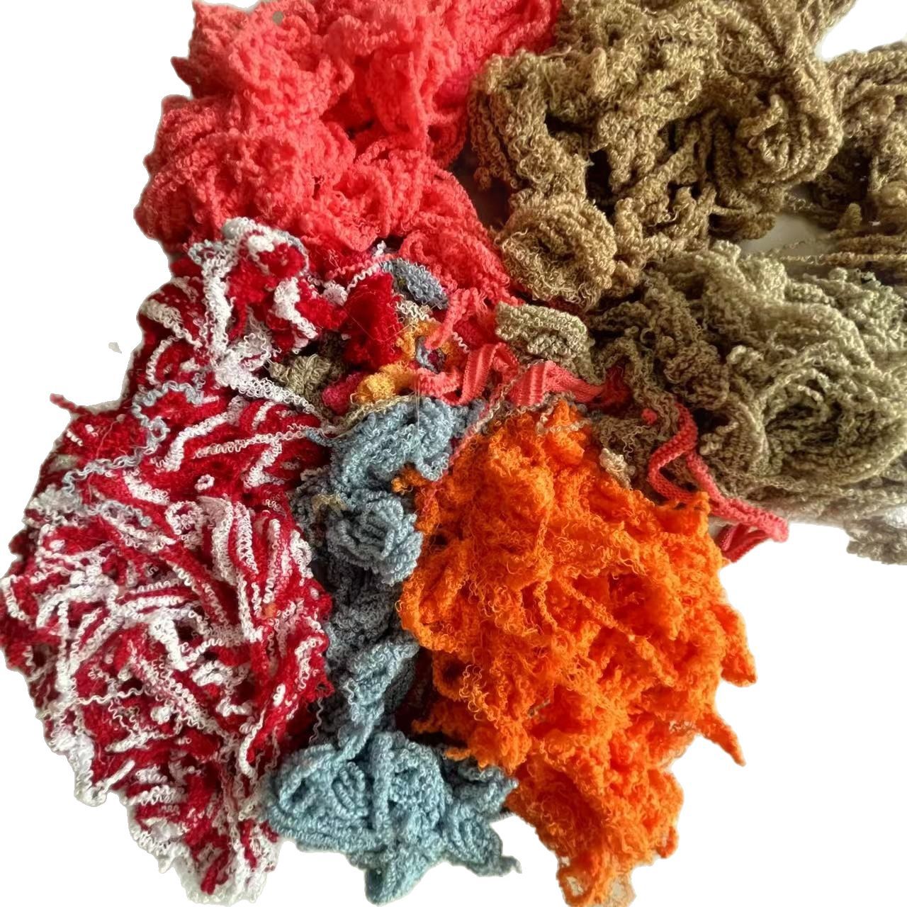 Light-Colored Shallow-Neck Hand-Detached Cotton Yarn with Mixed Colors, Machine-Woven Silk, Oil-Absorbing, Water-Absorbing, Lint-Free Cotton Silk Shallow-Neck Yarn