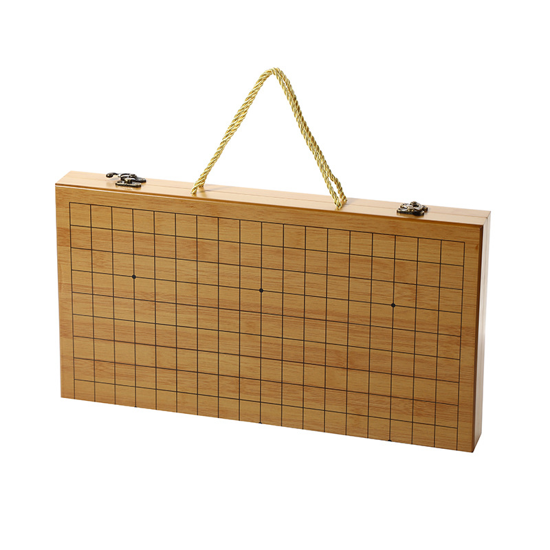 Bamboo pattern Go board bent buckle imitation bamboo pattern storage wooden box portable Chinese Go wood storage box bamboo box wholesale