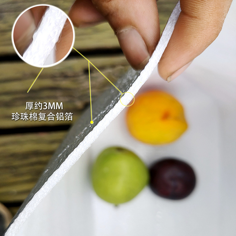 Aluminum foil insulation bag disposable three-dimensional barbecue fresh heat insulation wholesale Bento takeaway ice bag thickened cake Pearl cotton