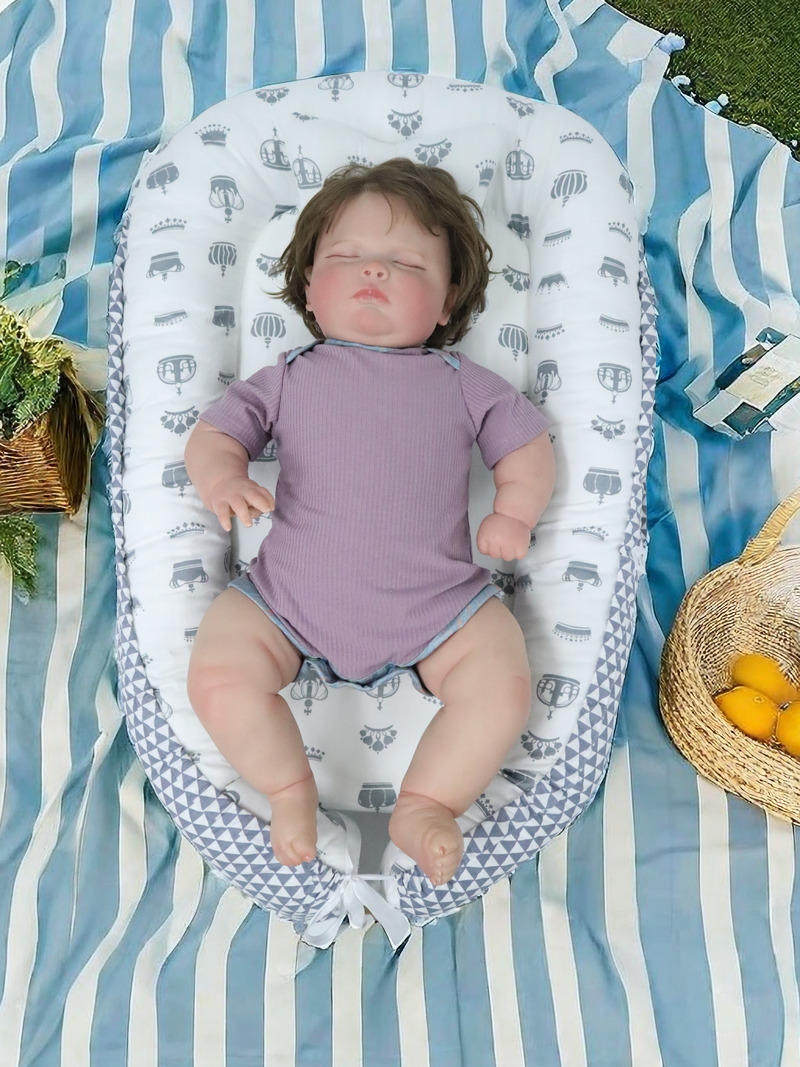 Portable Detachable Bed-In-Bed Temporary Diaper Table Baby Care Table Cotton Pure Cotton Bionic Bed Removable and Washable