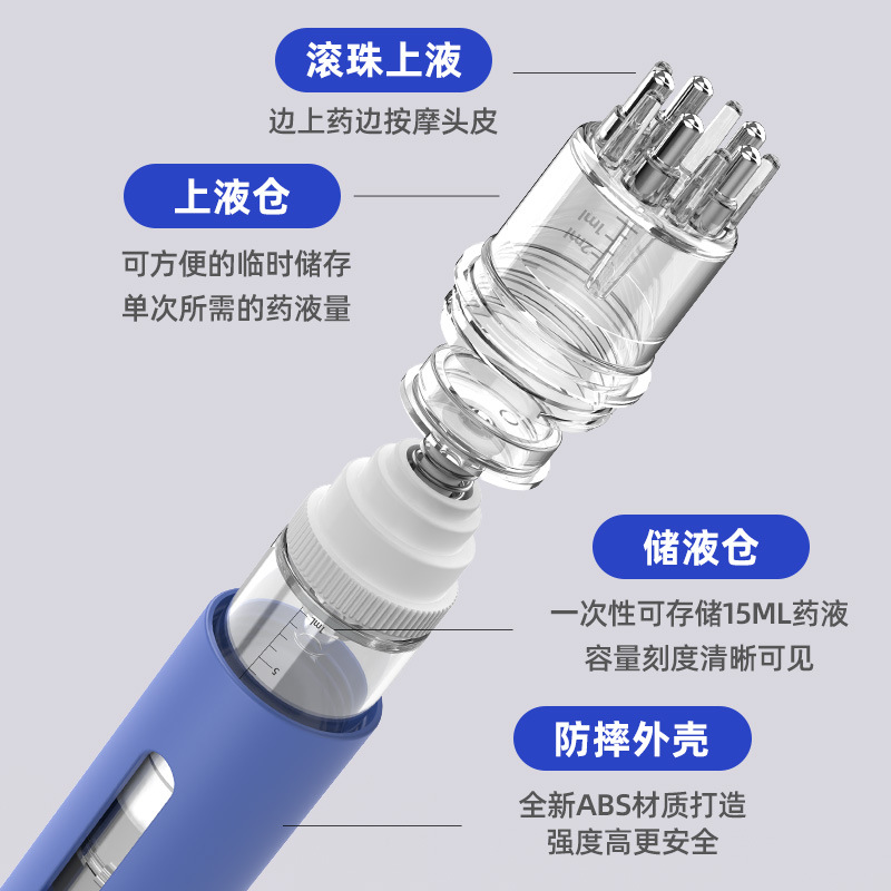 Scalp applicator Minoxidil applicator Head massage Scalp care Visual liquid guide comb Hair massage