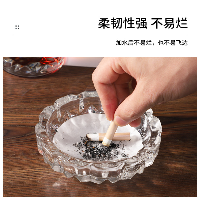 Ashtray Pad Moisturizing Pad Ashtray Paper Pad Disposable Pad Ashtray Pad Paper Anti-fly Ash Easy to Clean Hotel Use
