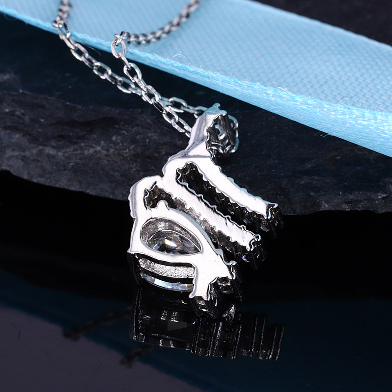 Grown Diamond Virgin Constellation Necklace Niche Design Wholesale Pendant Water Drop Diamond 18K Gold Diamond Chain