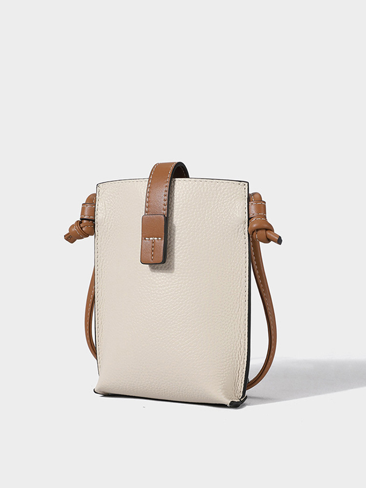 Сумка для мобильного телефона из натуральной кожи, маленькая сумка через плечо из первой слоя кожи, новая однолямочная сумка, простая и универсальная для женщин