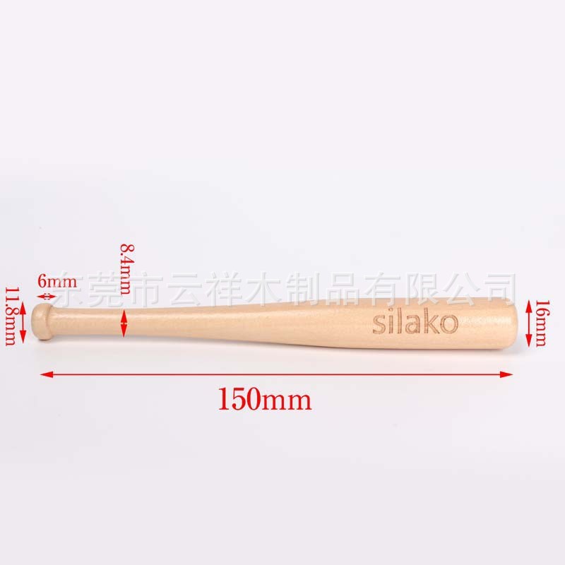 Factory Hot Selling Mini Baseball Bat Wooden Crafts Baseball Display Stand Children's Wooden Stick Toys Custom Wholesale