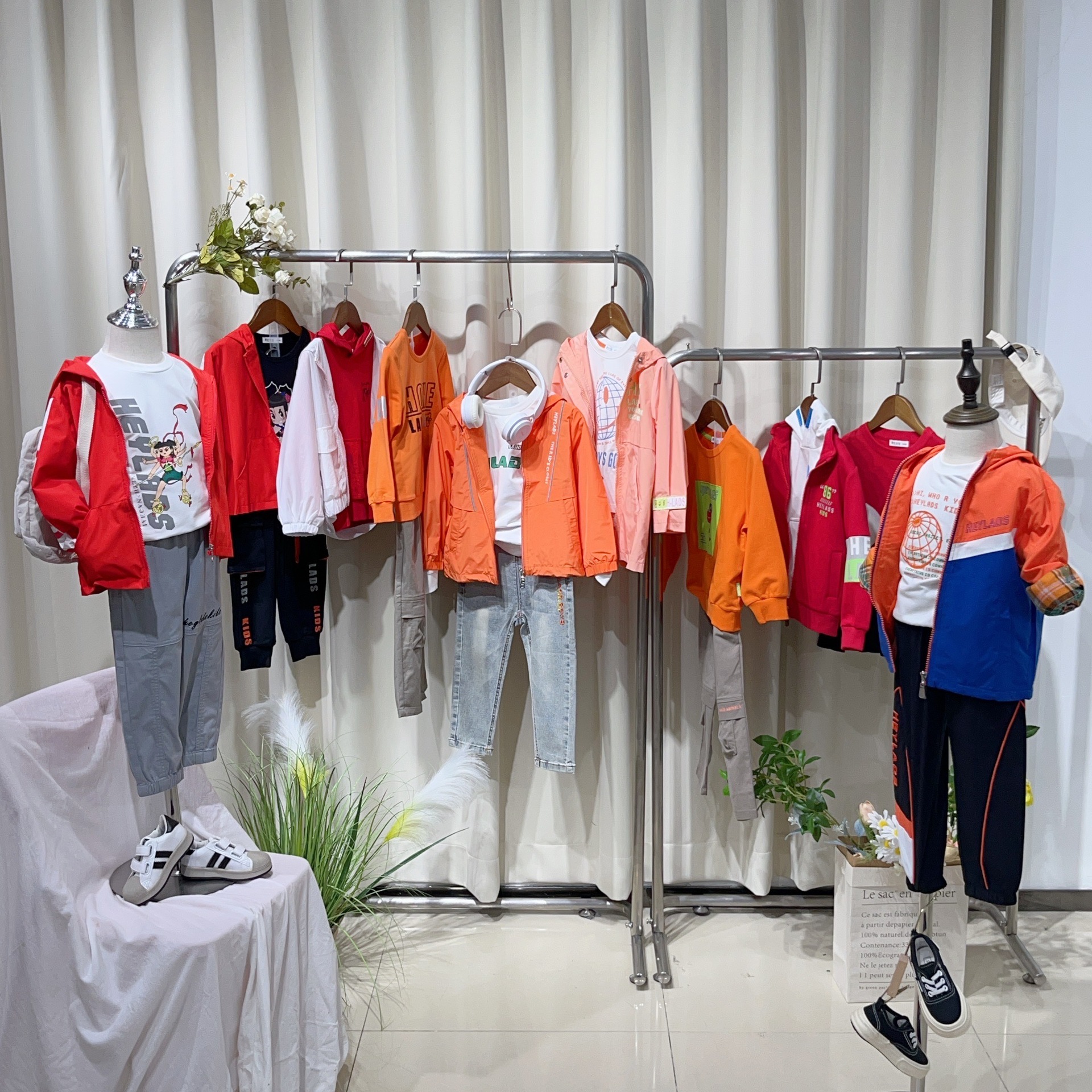 Balabala petty capital fan spring and autumn new children's clothing brand wholesale live weaving children's clothing primary supply