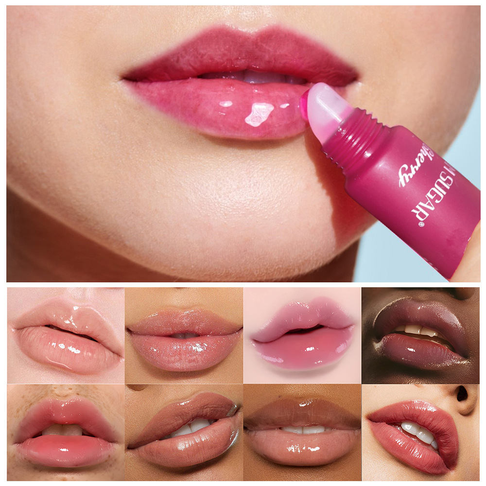 SAM SUGAR5 Color Hose Moisturizing Butter Lip Balm Moisturizing Mirror Lip Glaze Liquid Red Lip Makeup Cross Border