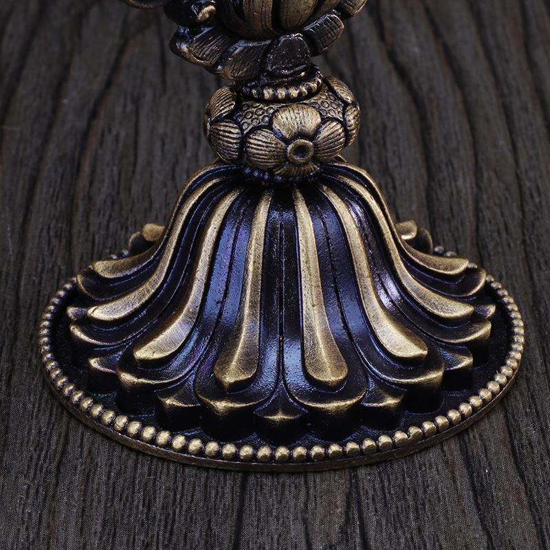 Xizang Xizang Supplies Copper Eight Auspicious Ornaments Tantric Buddha Hall Ornaments Ancient Blue