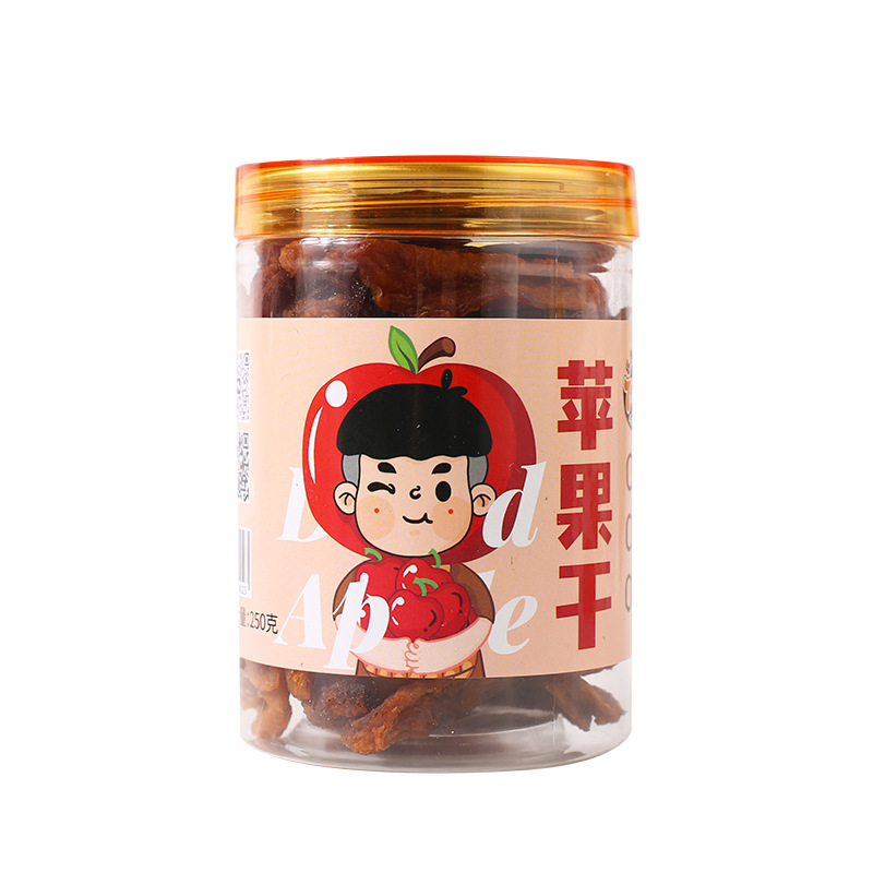 Manufacturer Wholesale Internet Celebrity Snacks Small Pieces Yantai Dried Apples Casual Drama Snacks 250g Can Steamed Dried Apples