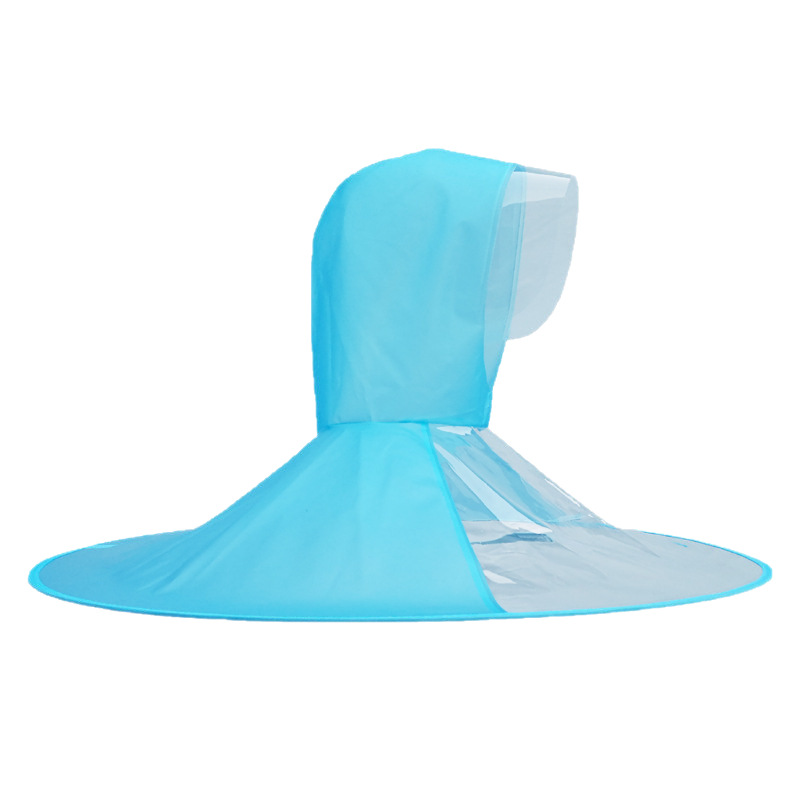 【Xinyiqi】Children's Ufo Raincoat with Head-Mounted Cape Umbrella Hat, Creative Foldable Handleless and Boneless Hat Umbrella