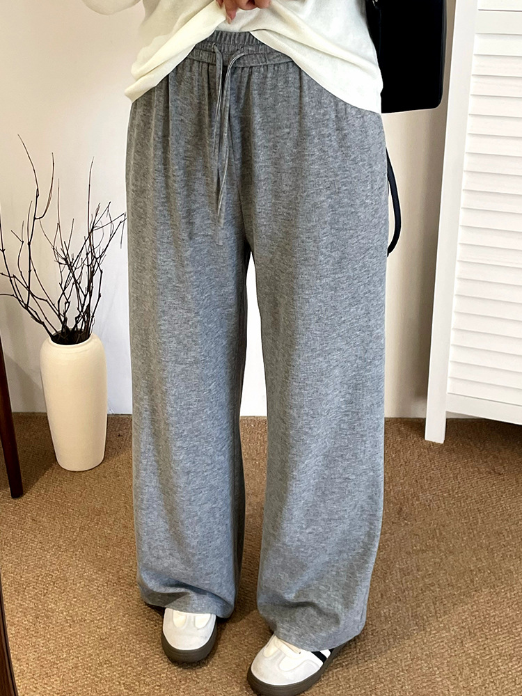 Plus Size Women's Versatile Casual Pants High Waist Sports Wide Leg Pants 2025 Autumn Fat mm Loose Straight Pants Nk1099