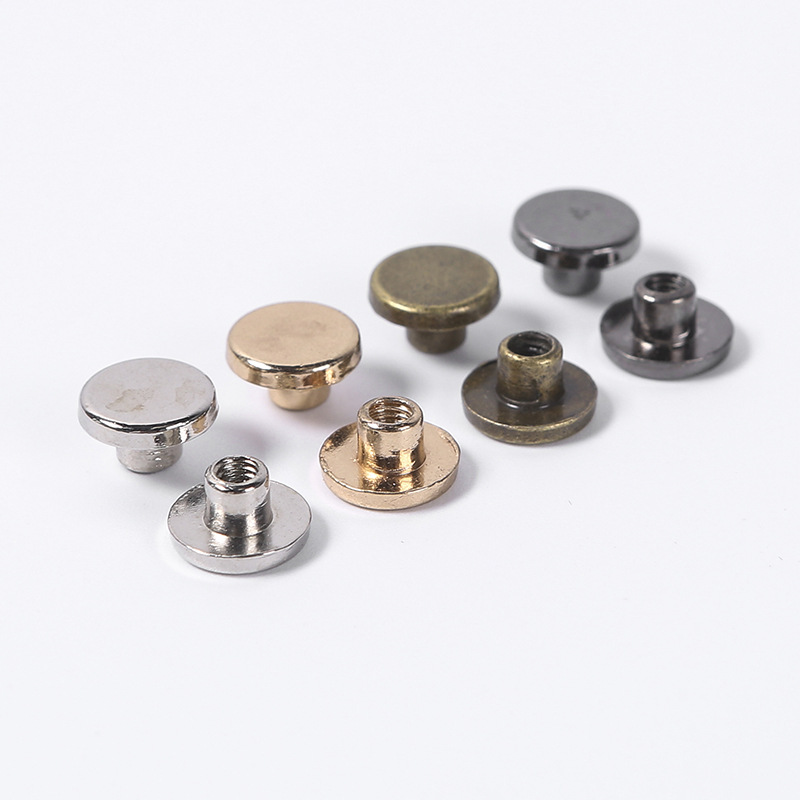 Spot Wholesale No. 9 Flat Nails Luggage Clothing Belt Accessories Wallet Metal Rivets Mushroom Nails