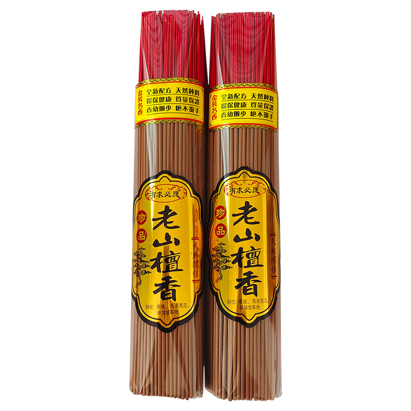 Factory direct Laoshan genuine goods sandalwood line incense home Buddha incense bamboo incense temple worship God Guanyin Caishen incense