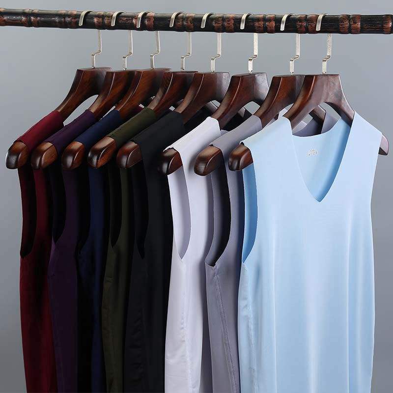 Underwear Wholesale Men's and Women's Ice Silk Pure Cotton Modal Polyester Vest Sports T-Shirt Underwear and Other Summer Thin Styles