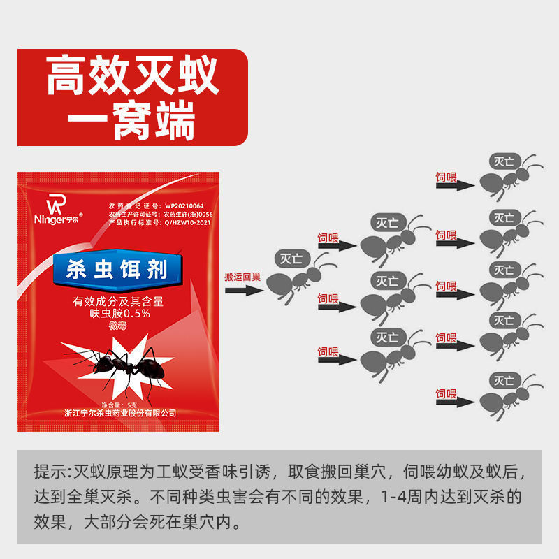 Ant Medicine Ant-killing Clear Anti-ant Powder Serial Ant-killing Bait Household Indoor and Outdoor Kitchen Wholesale Generation 5g