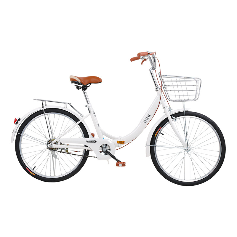 Men's and Women's Folding Bicycle Adult 22/24 Inch Student Lightweight Variable Speed Commuting Installation-Free Solid Tire Bicycle Z