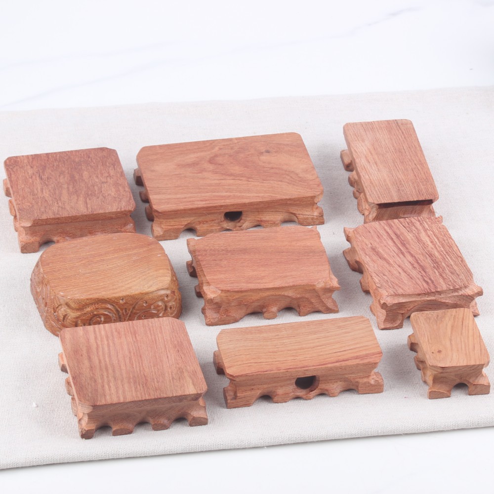 Rosewood Solid Wood Seal Root Carving with Irregular Base, Precious Stone, Jade, Agate, Walnut Small Vase with Irregular Base, Special Price