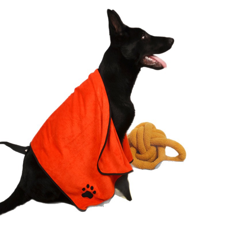 Double-sided Thickened Coral Fleece Pet Towel Cat Dog Water Absorbent Quick-drying Bath Towel Microfiber Bath Large Towel