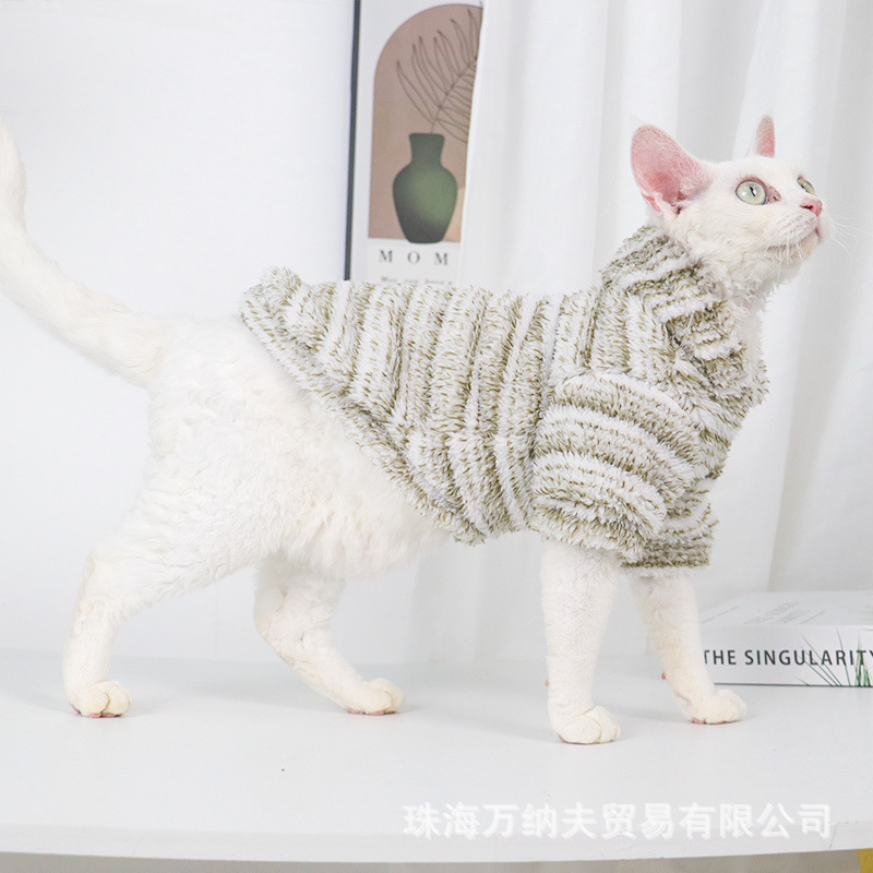 Cross-border Devins Fax hairless cat clothes autumn and winter comfortable velvet autumn and winter warm cat clothing wholesale in stock