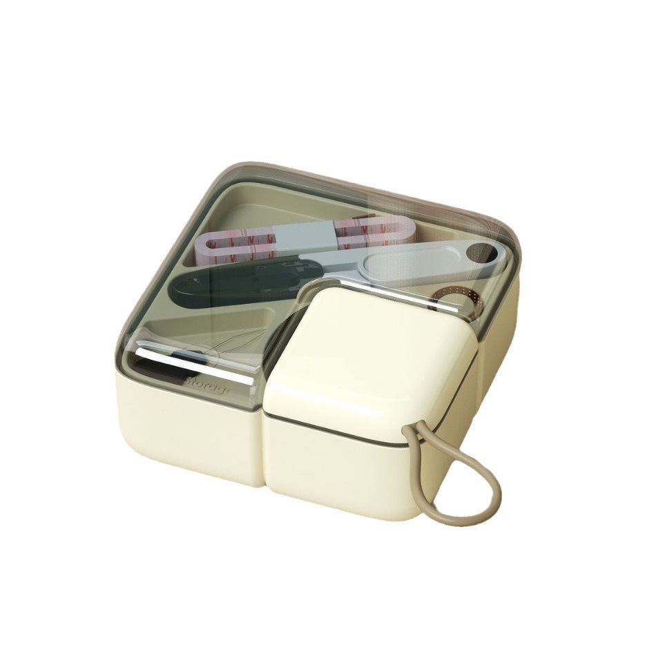 Light Luxury Household Sewing Box High-end Portable Multifunctional Practical Hand Sewing Needle Sewing Tools Sewing Bag Storage Box