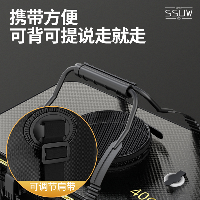 Eva Foldableing Thickeneded Fishing Bucket Pattern Live Fish Bucket Portable Fish Bucket Fishing Supplies Multi-Purpose Wild Fishing Bucket