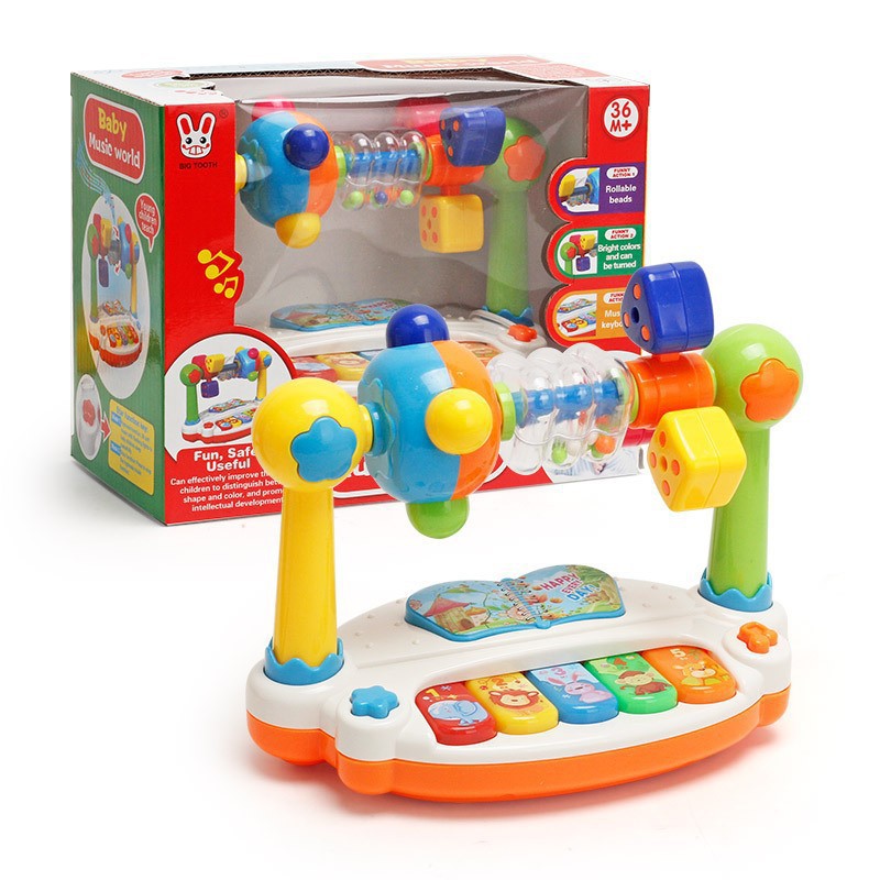 Cross-border puzzle music kingdom baby electronic organ toy multi-functional with light baby early education singing story