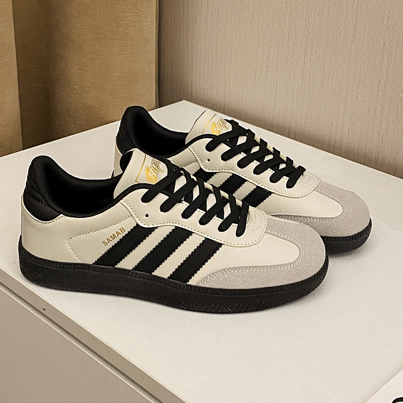 Long Foot National Trendy Men's Shoes Ins Trendy Brand Niche Retro Thick-soled Low-top German Training Shoes All-match Casual Board Shoes for Female Students