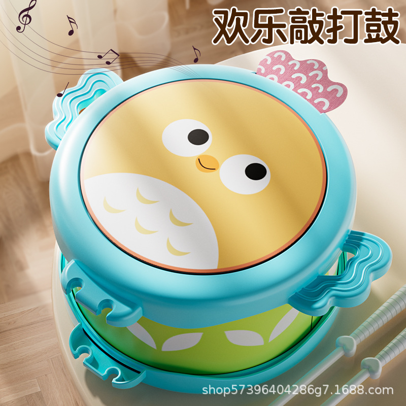 Кросс-бордерные детские игрушки, ручной барабан, детский ударный инструмент, детская бубен, образовательное просвещение 0-6 месяцев