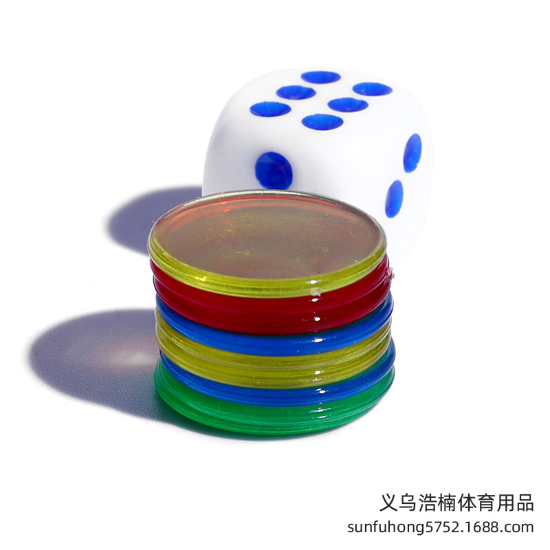 Transparent Plastic Chips Game Coin Transparent Color Chips 19mm BiNGO Accessories Chips BiNGO