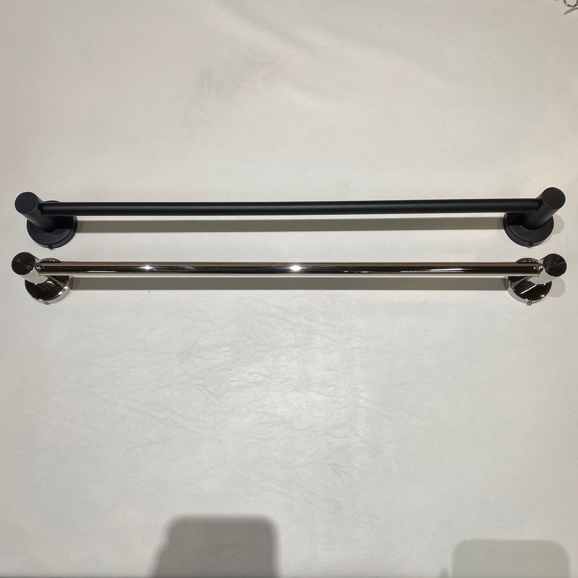 Factory direct cross-border 304 towel bar stainless steel single pole bathroom towel rack bathroom hanging pole single pole