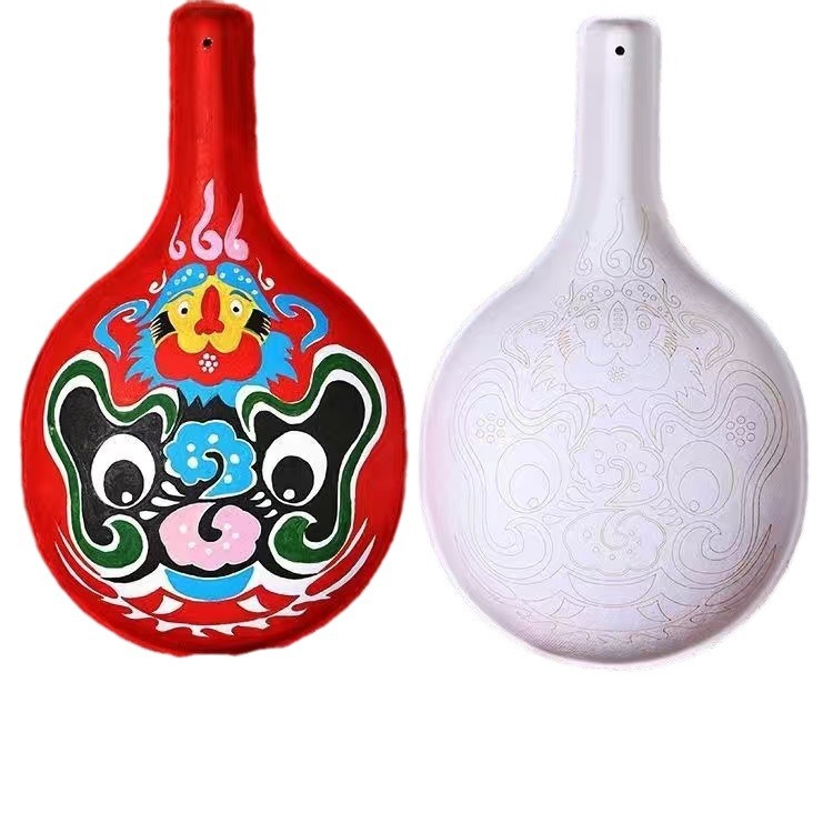 Mask Blank Painting Graffiti Kindergarten Children's Hand-Drawn Peking Opera Face Mask DIY Mask Blank Painting Graffiti