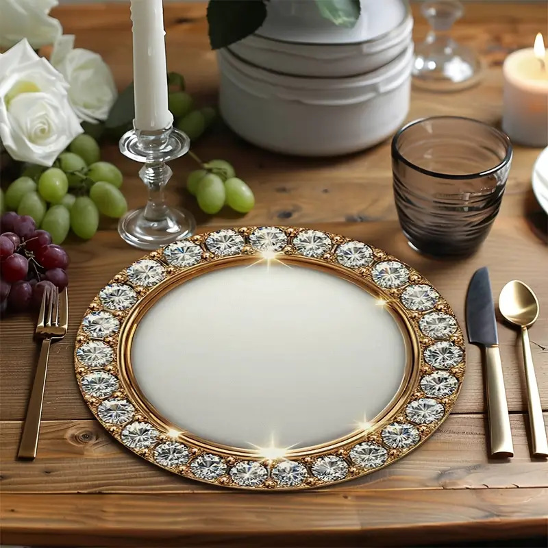 Одноразовые бумажные салфетки с золотыми алмазами для свадеб, праздников, рождественского декора