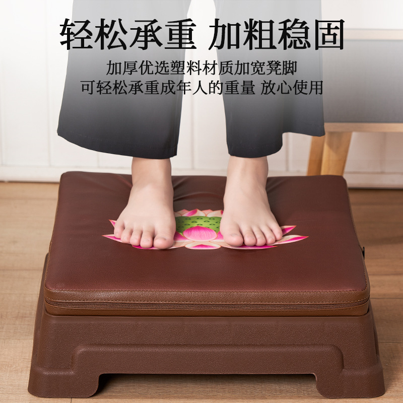 Lotus Bye Cushion Bye Stool Bye Household Kneeling Mat Zen Cushion Kneeling Stool Kowtow Bye Stool Meditation Futon Thickened Sponge