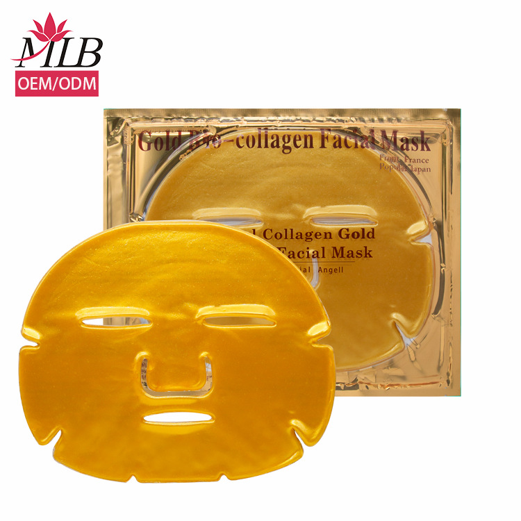 Cross-Border Export 24K Gold Collagen Crystal Mask Moisturizing Firming Bone Collagen Hydrogel Human Skin Mask