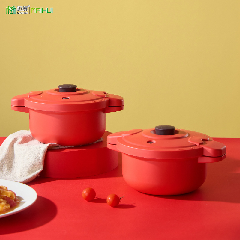 Maihui Microwave Oven Pressure Cooker Micro-Pressure Pressure Cooker Stew Soup Stew Meat Red Microwave Oven Special Multi-Function Pot