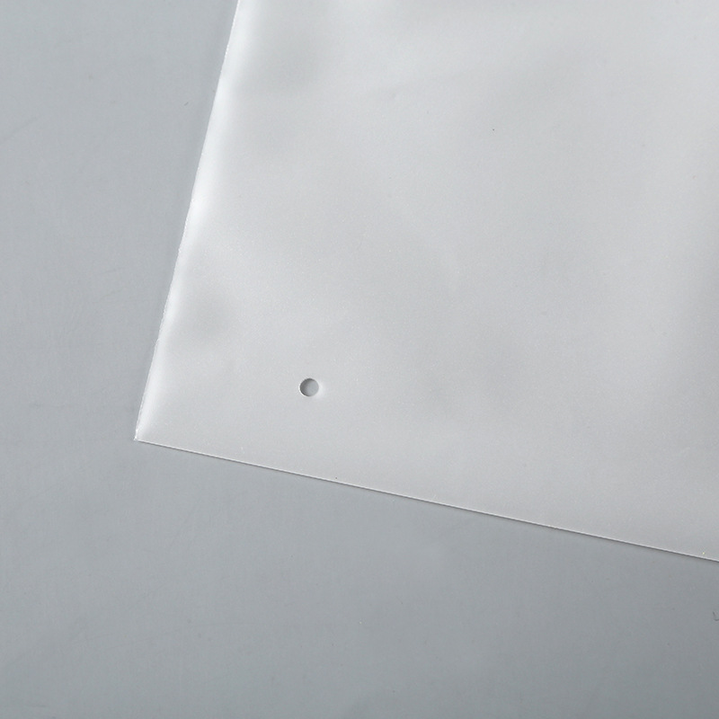 Small size storage sealed bag in stock double-sided EVA frosted self-sealing bag jewelry packaging zipper bag