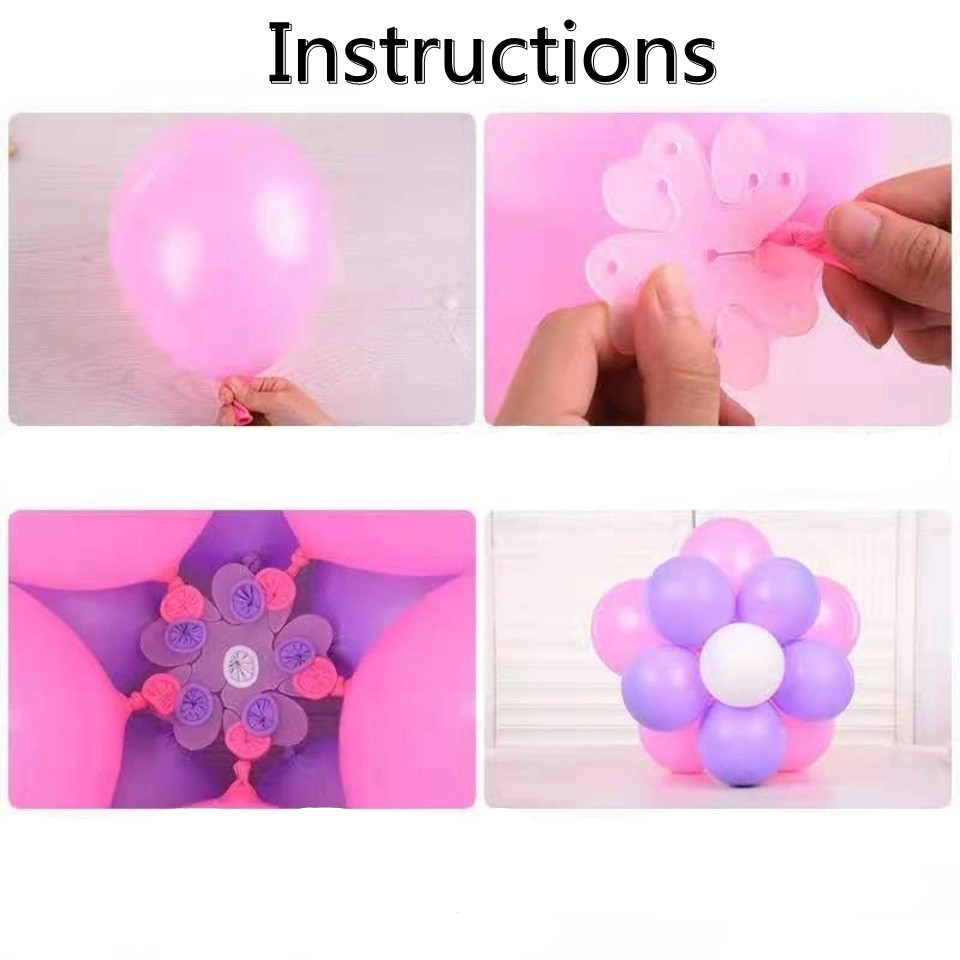 Balloon double plum blossom clip balloon accessories wedding wedding room layout birthday decoration modeling clip wholesale buckle card clip