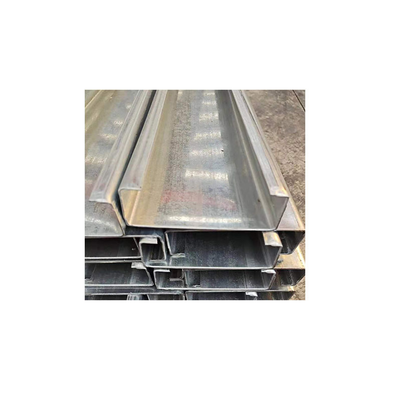 Supply of Q235 Carbon Steel C-Shaped Steel 140*50*3C-Shaped Purlins Galvanized Cutting Punching Fixed Length Spot Wholesale
