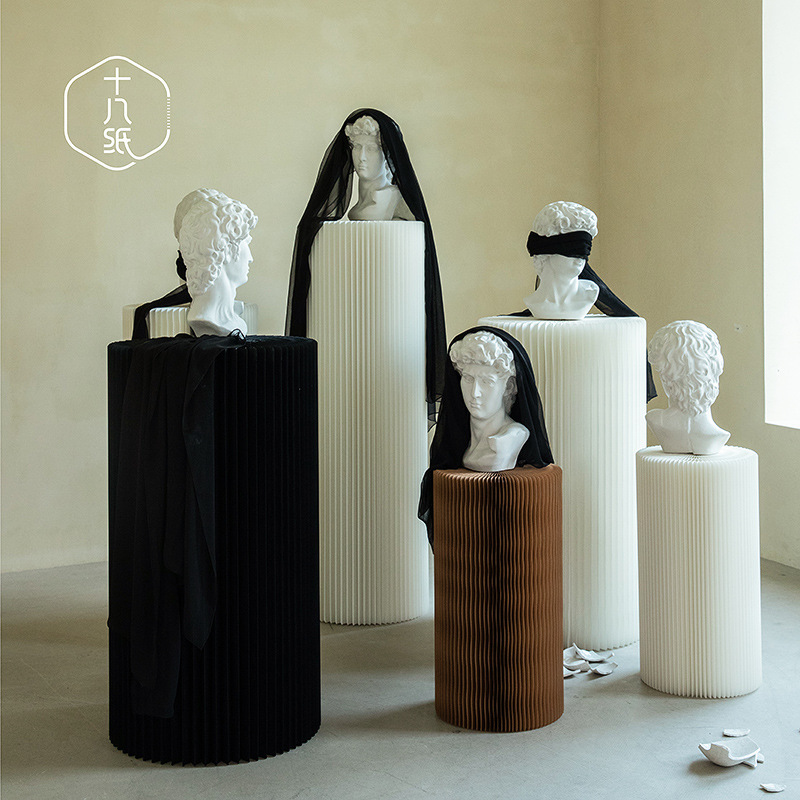 Восемнадцать бумажный цилиндрический стол для демонстрации товаров витрина круглый декоративный стол для острова пола воды