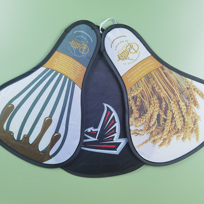 Factory creative advertising fan printing cartoon pp fan plastic enrollment promotion outdoor Frisbee fan wholesale