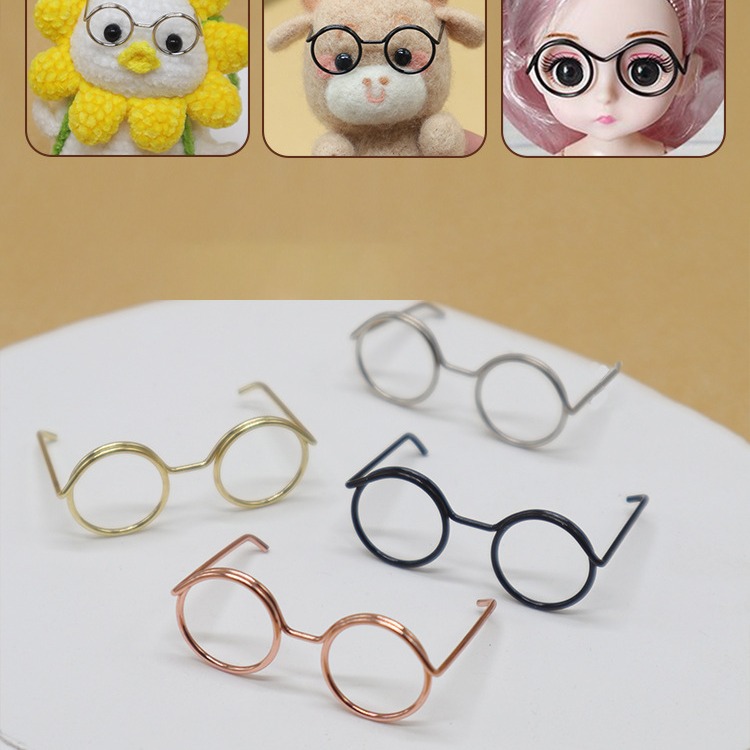 Crochet wool confused doll doll glasses handmade DIY doll photo mini props glasses frame single
