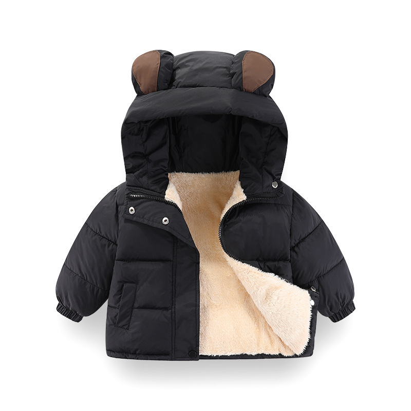 Boys' Winter Cotton Coat 2025 New Korean Version Children's Cartoon Fleece down Cotton Jacket Children's Thickened Cotton-Padded Jacket