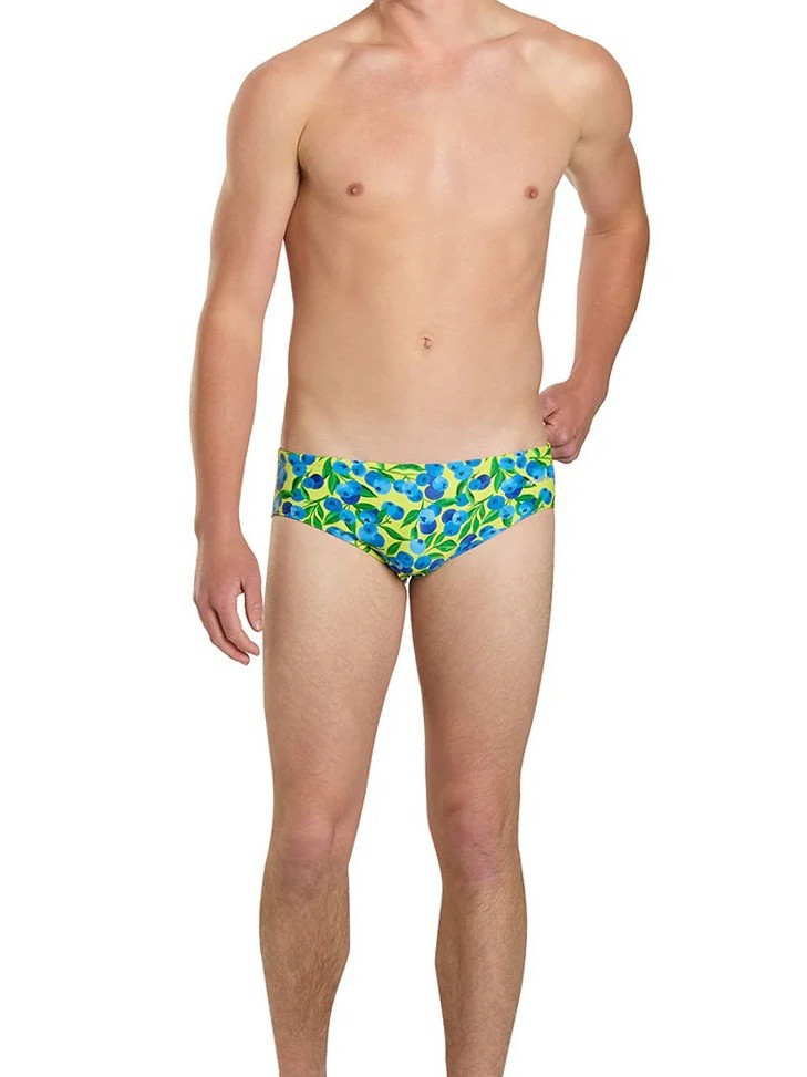 Customized Men's Competitive Swim Briefs with Digital Printing, Sporty Style, Quick-Drying, Dropshipping Available