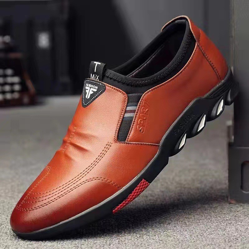 Leather Shoes 2025 Autumn and Winter New Men's Leather Shoes Soft Sole Comfortable Slip-On Men's Casual Shoes Wholesale Popular Men's Shoes